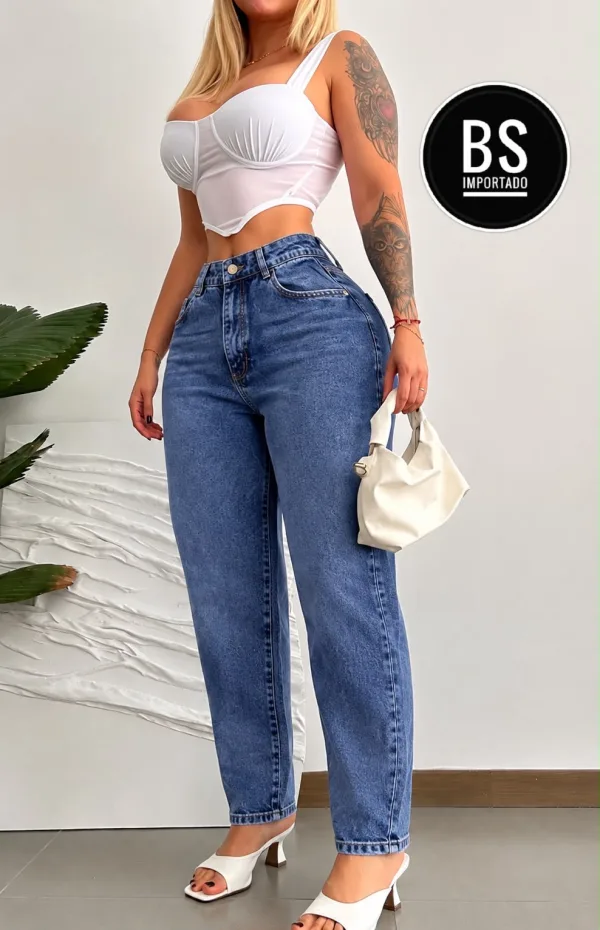 JEANS CLÁSICO TIRO ALTO